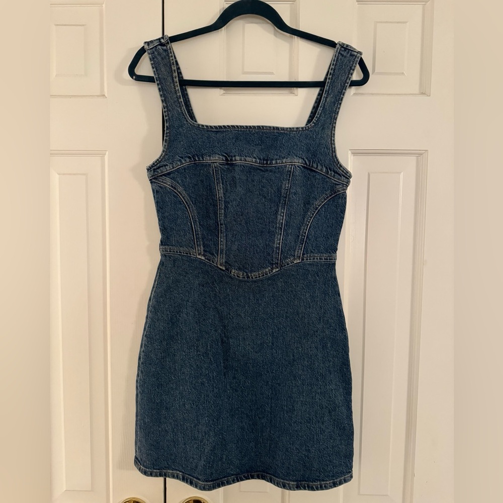 COPY - Reformation Davies Bustier Denim Mini Dress
